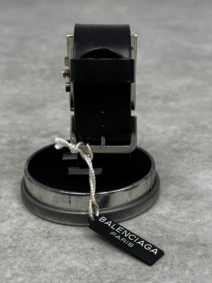 Balenciaga Paris Black Leather Minimalist Watch cCGoZwb 5