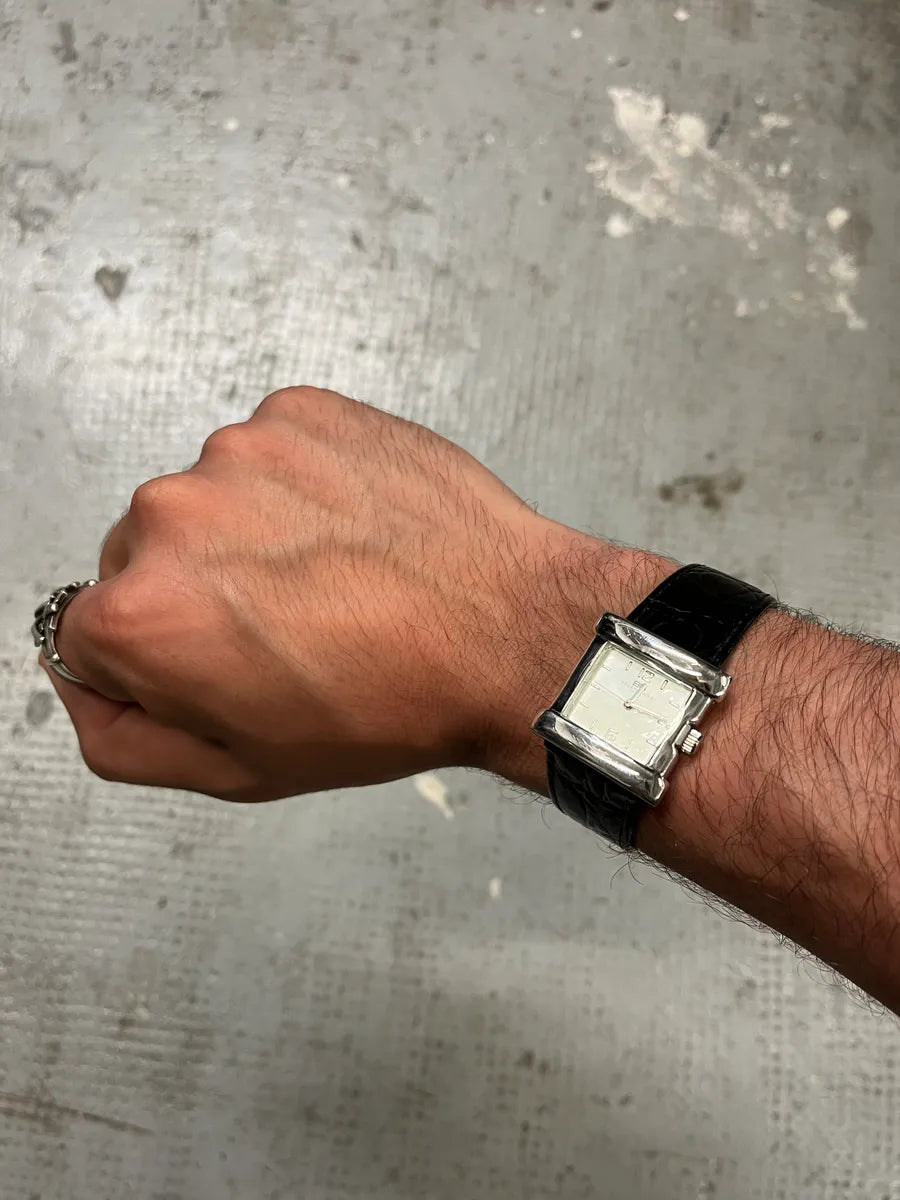 Balenciaga Paris Black Leather Premium Watch (OS) OKCpwCw 1