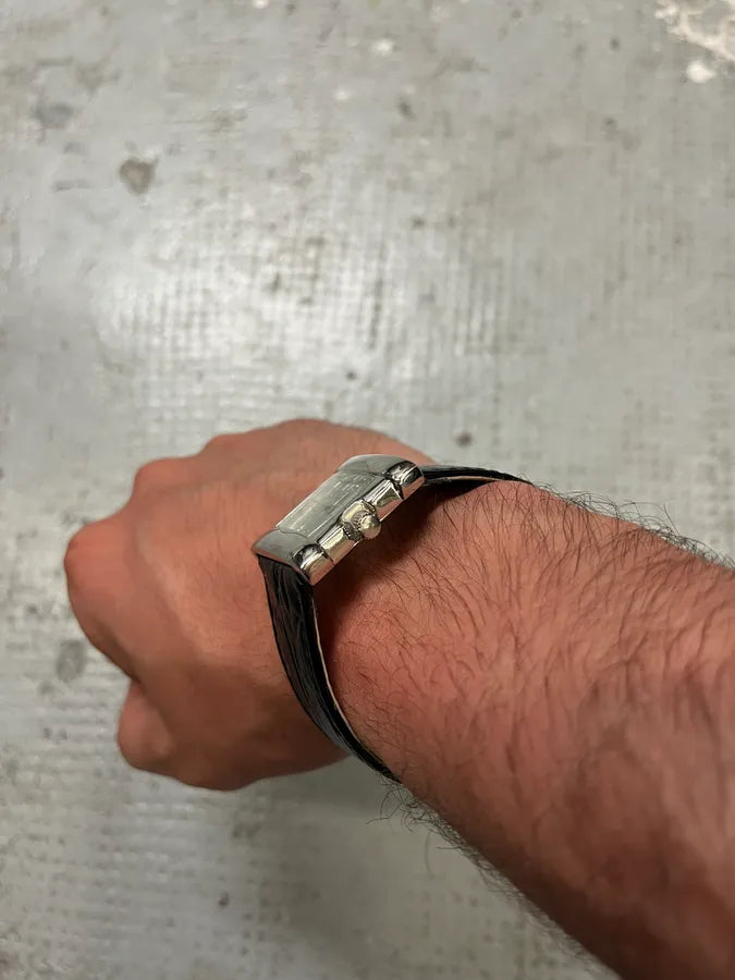 Balenciaga Paris Black Leather Premium Watch (OS) OKCpwCw 4