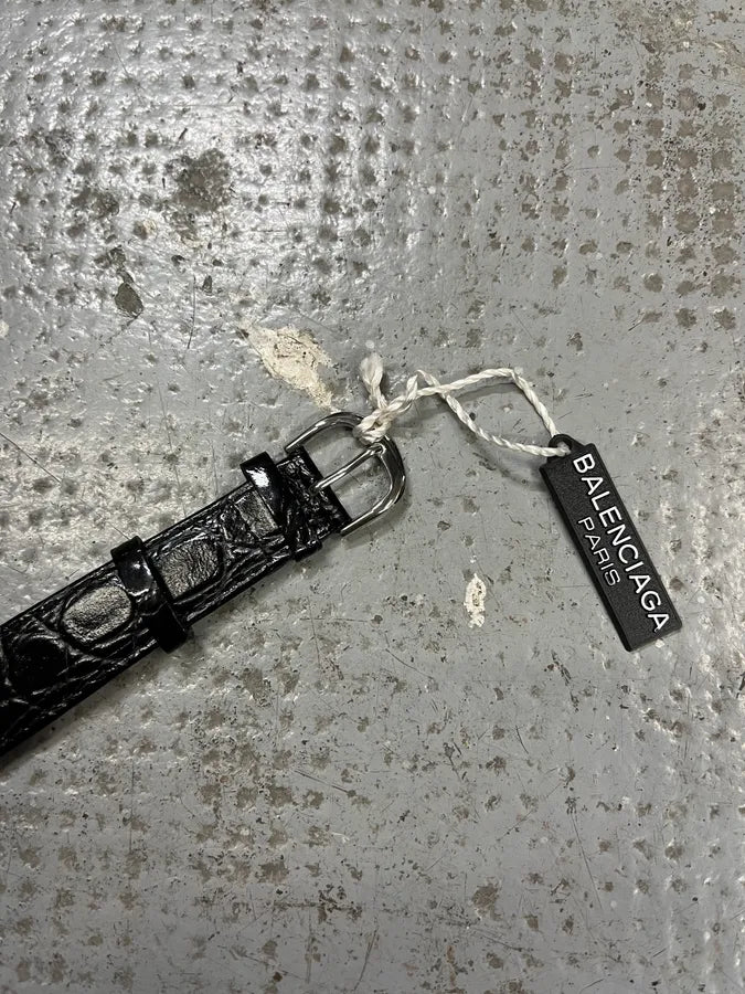 Balenciaga Paris Black Leather Premium Watch (OS) OKCpwCw 9