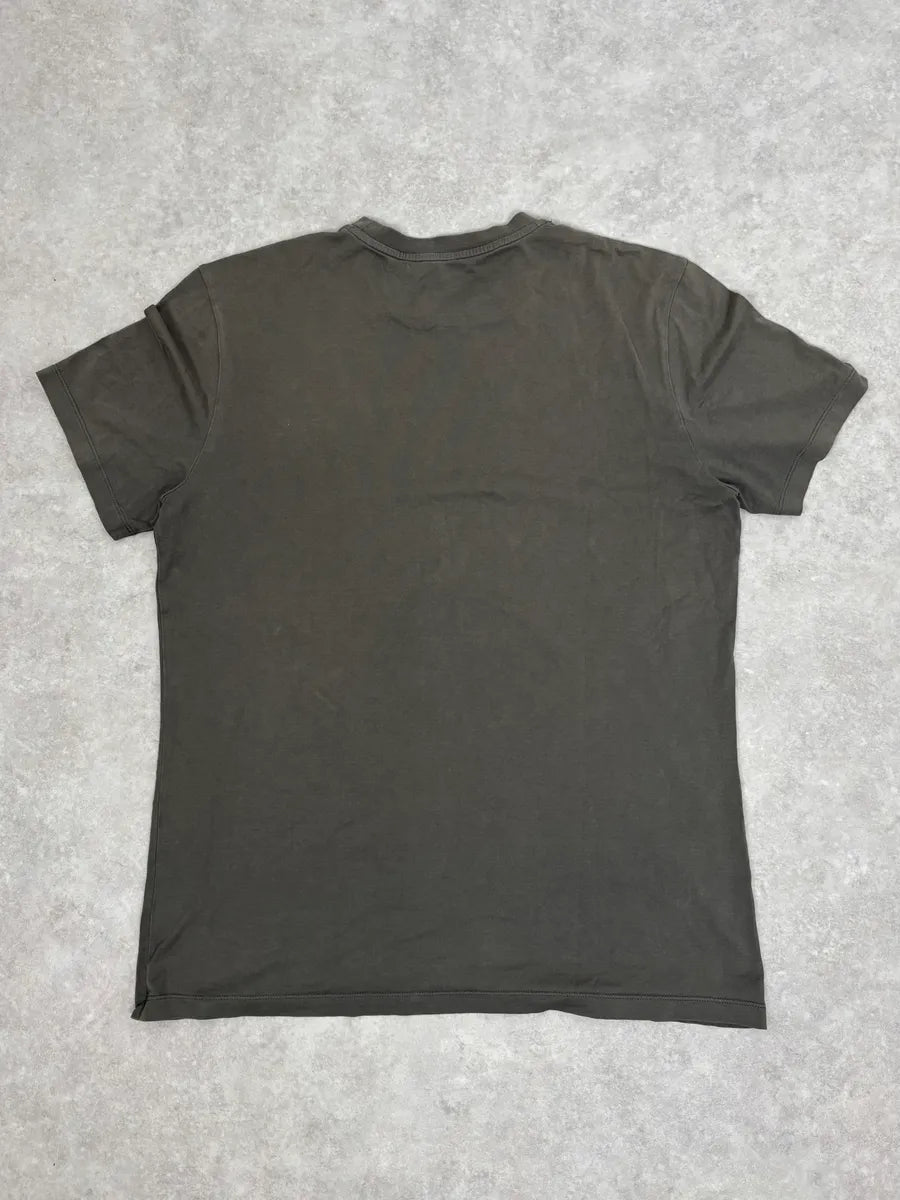 Balenciaga Paris Olive Green Painted Abstract T-Shirt epSSqqP 5