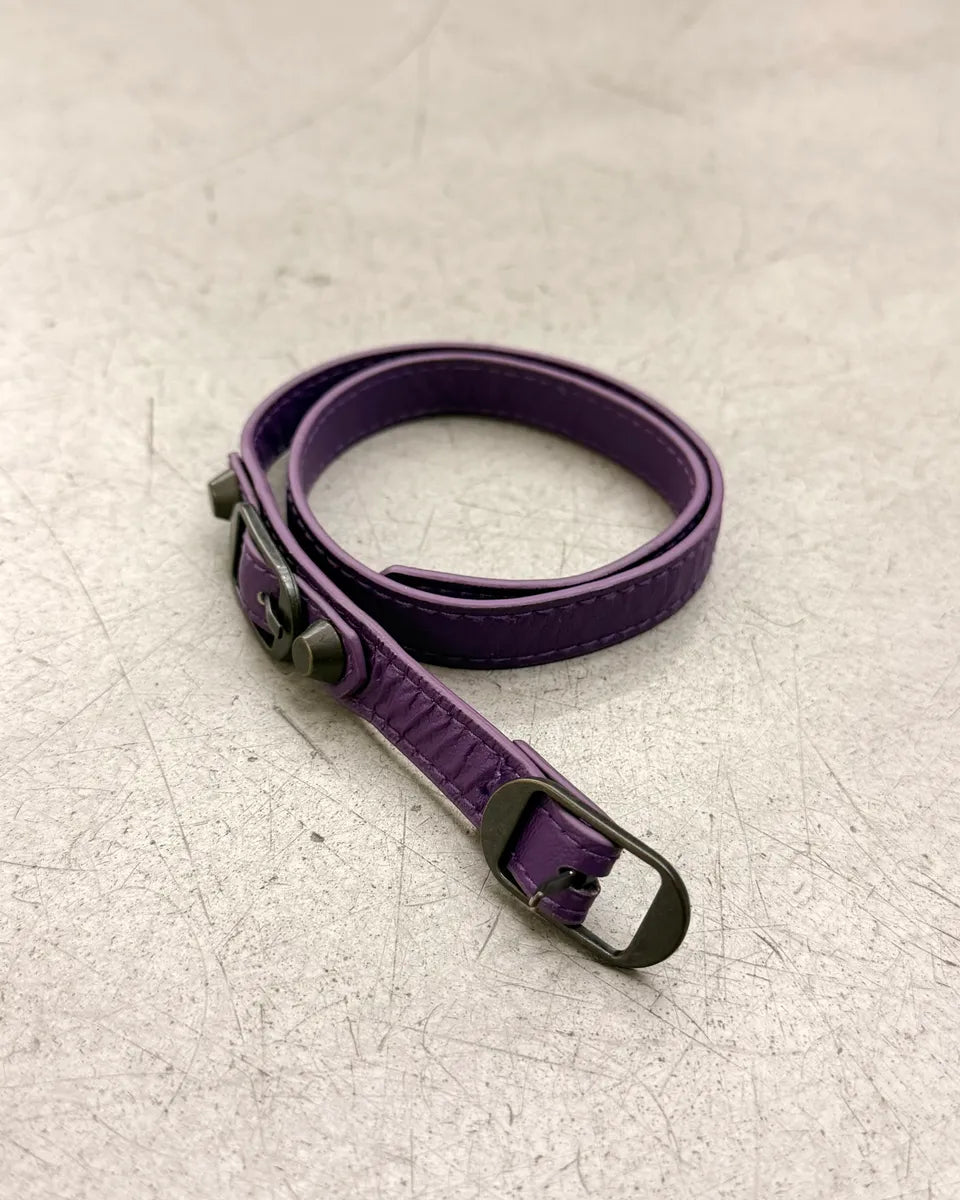 Balenciaga Purple Studded Leather Buckle Armband Bracelet IbBggHK 7
