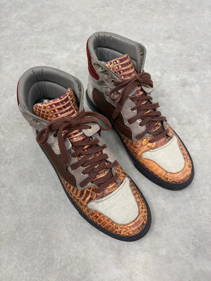 Balenciaga Python Leather High Hybrid Sneakers NcToSMk 3