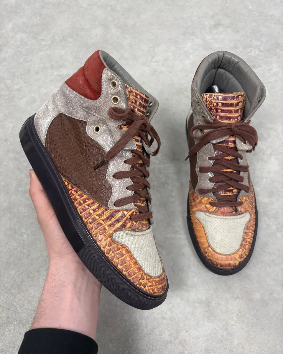 Balenciaga Python Leather High Hybrid Sneakers NcToSMk 0