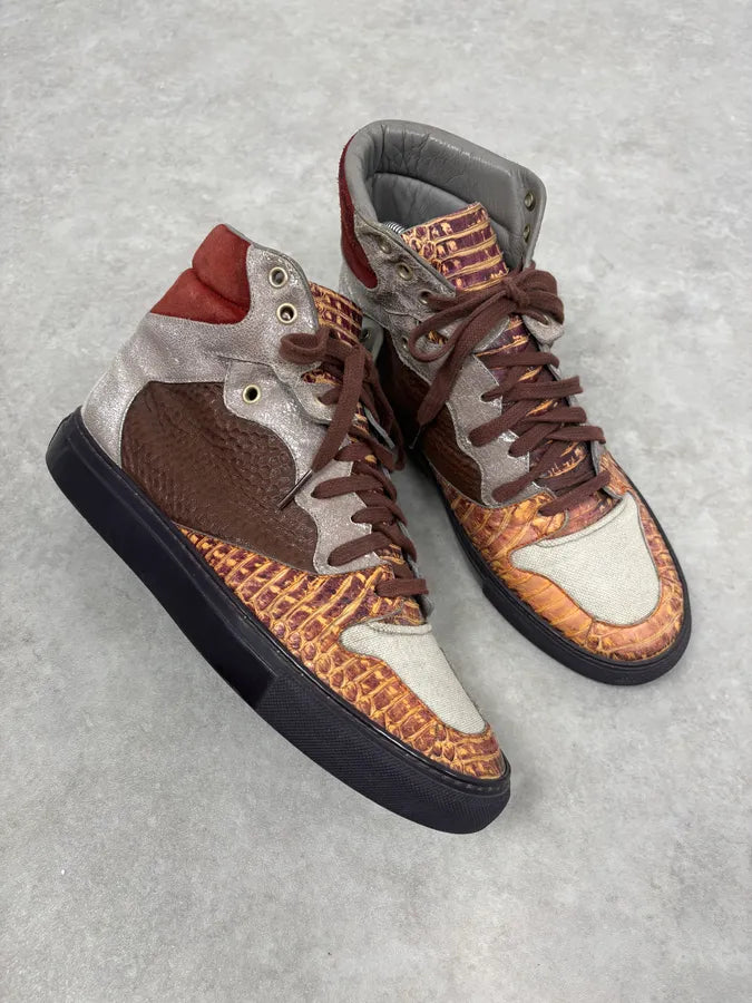 Balenciaga Python Leather High Hybrid Sneakers NcToSMk 4