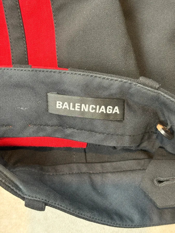 Balenciaga Red & Black Stripped Classy Pants XIhkcfw 7