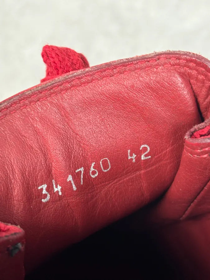 Balenciaga Red Cracked Leather Arena High Sneakers ntQwjOt 16