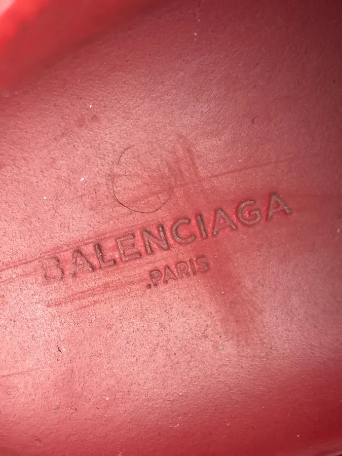 Balenciaga Red Cracked Leather Arena High Sneakers ntQwjOt 15