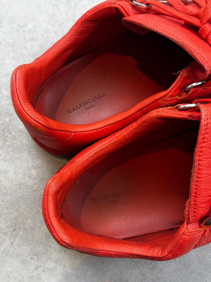Balenciaga Red Orange Arena Low Sneakers WemlVop 7