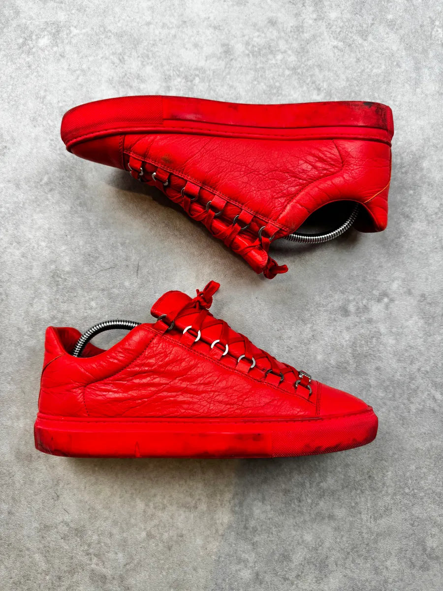 Balenciaga Red Orange Arena Low Sneakers WemlVop 2