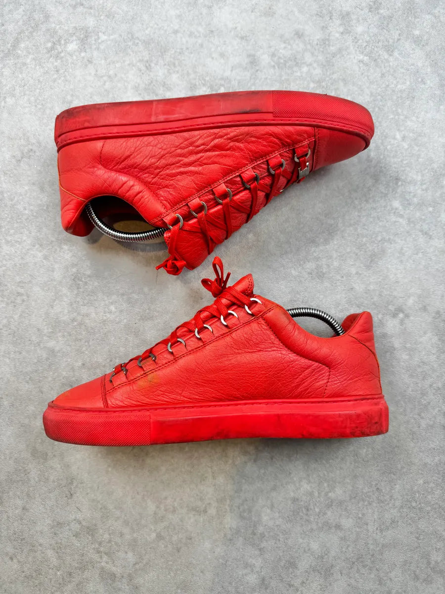Balenciaga Red Orange Arena Low Sneakers WemlVop 1
