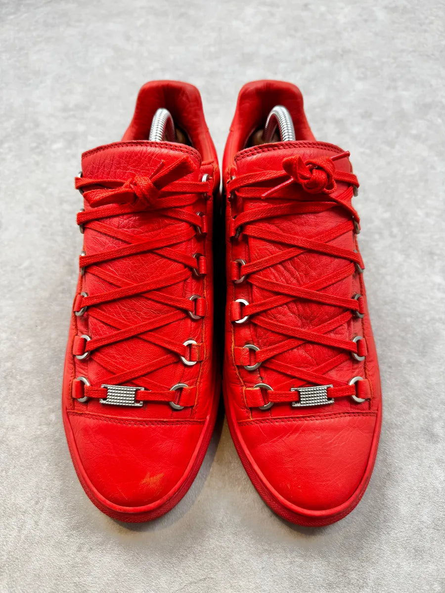 Balenciaga Red Orange Arena Low Sneakers WemlVop 3