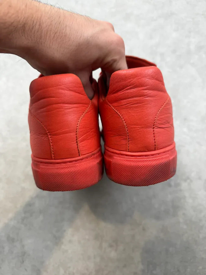 Balenciaga Red Orange Arena Low Sneakers WemlVop 4