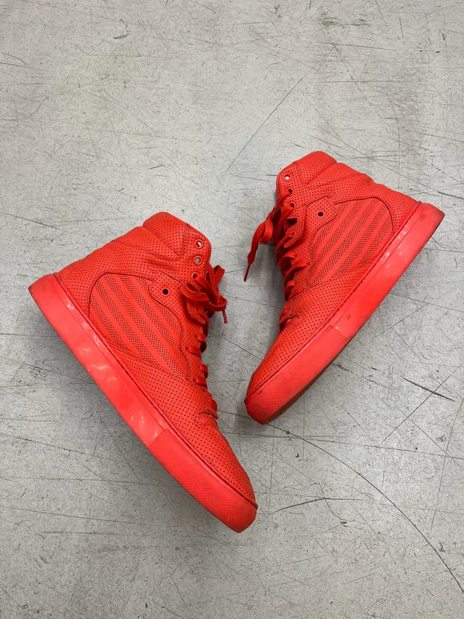 Balenciaga Red Mesh Perforated High-Top Sneakers hjFKwUm 2