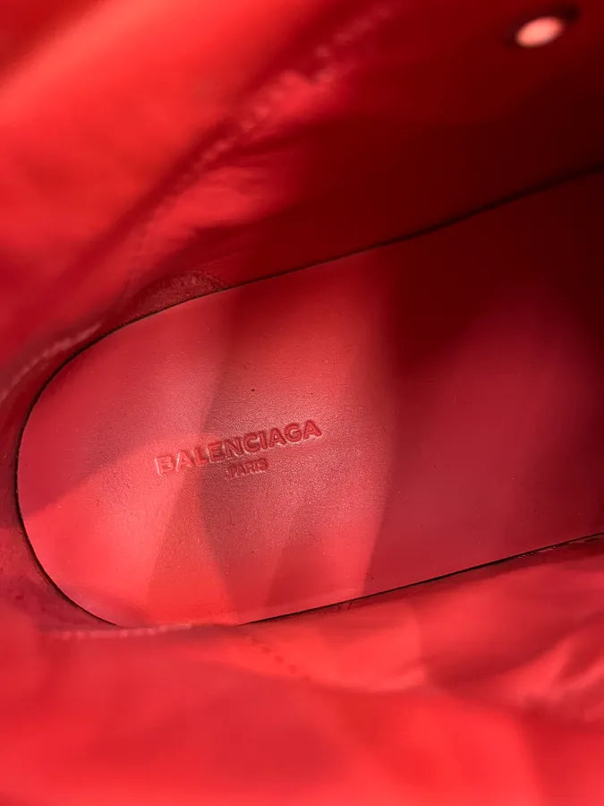Balenciaga Red Mesh Perforated High-Top Sneakers hjFKwUm 7