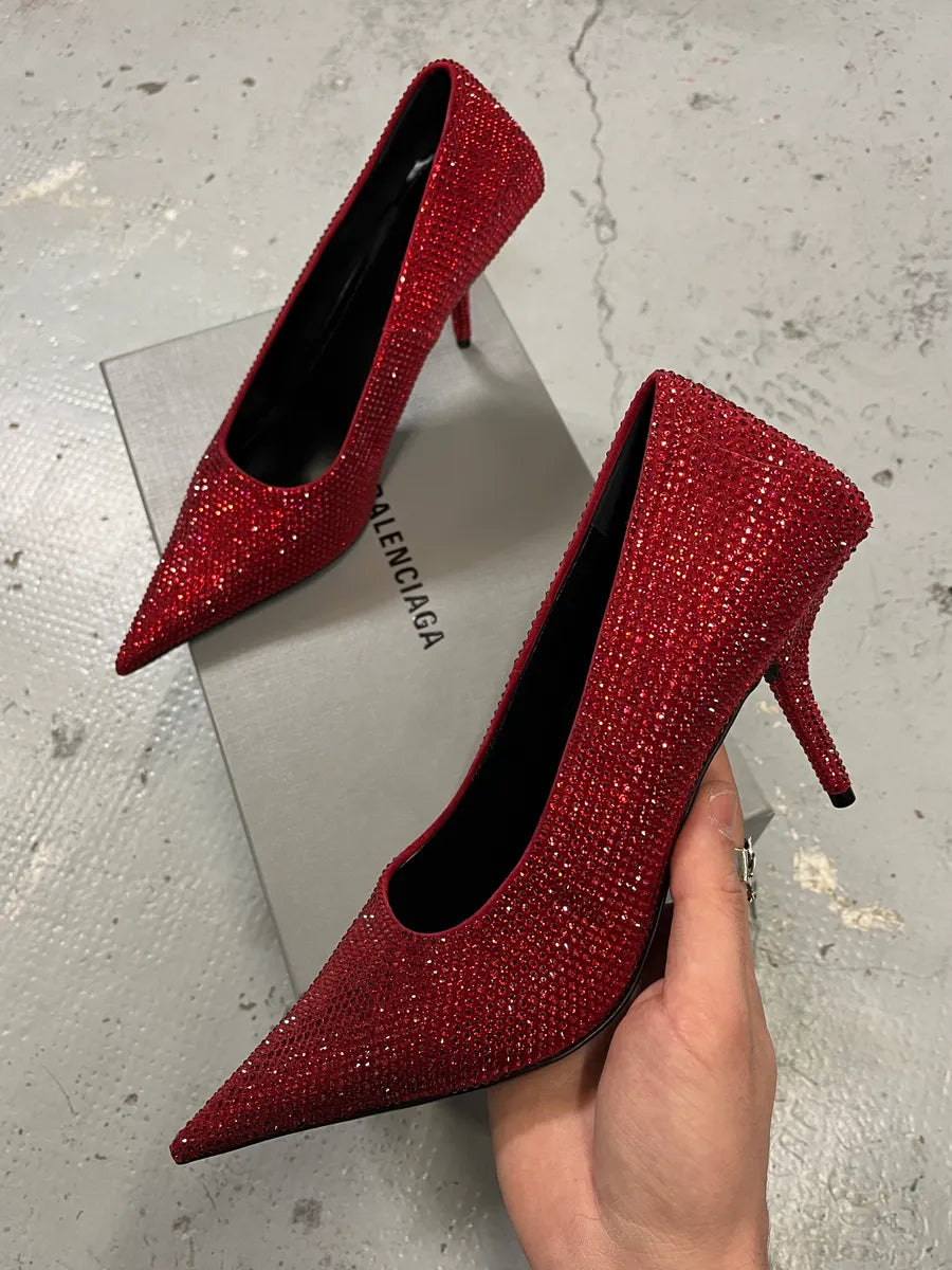 Balenciaga Red Strass Heels xXBjabH 0