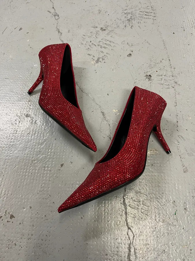 Balenciaga Red Strass Heels xXBjabH 2