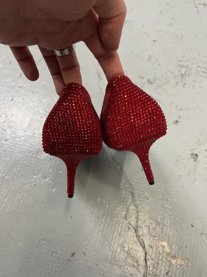 Balenciaga Red Strass Heels xXBjabH 5