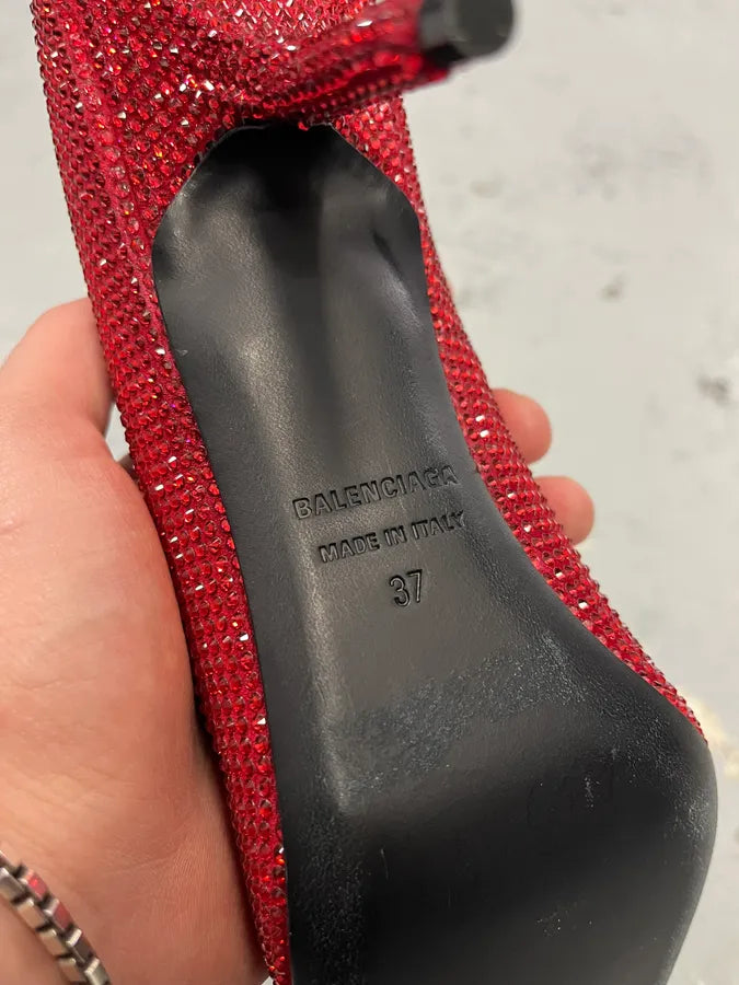 Balenciaga Red Strass Heels xXBjabH 7