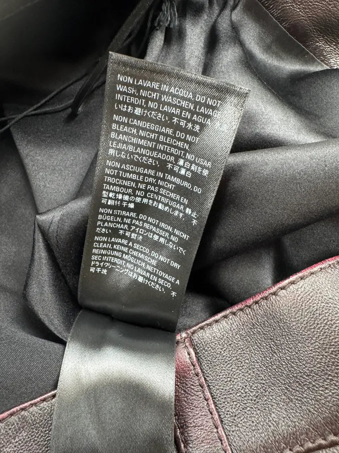 AW2018 Balenciaga Red & Black Leather Pants EKnmJyv 11