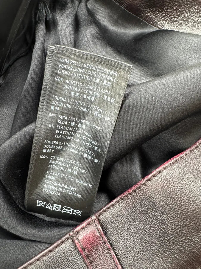 AW2018 Balenciaga Red & Black Leather Pants EKnmJyv 13