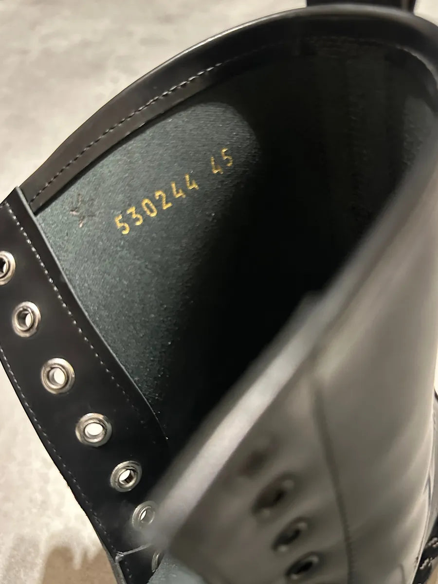 Balenciaga Rope Combat Leather Black Boots gJgkPEE 8