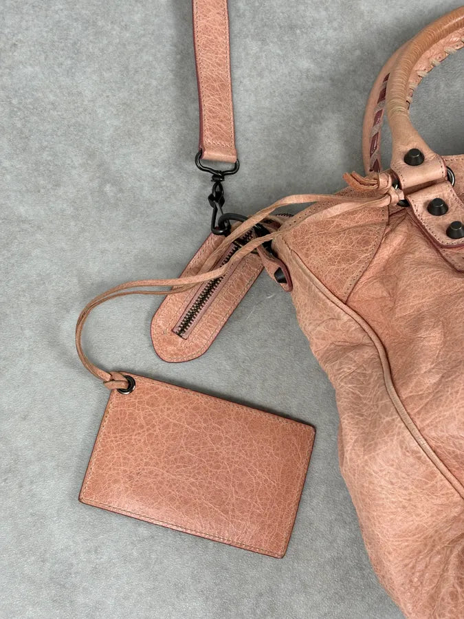 Balenciaga City Rose Leather Work Handle Bag TmsQOuS 15