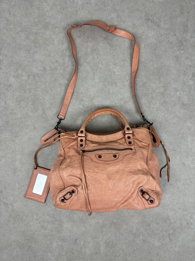 Balenciaga City Rose Leather Work Handle Bag TmsQOuS 4