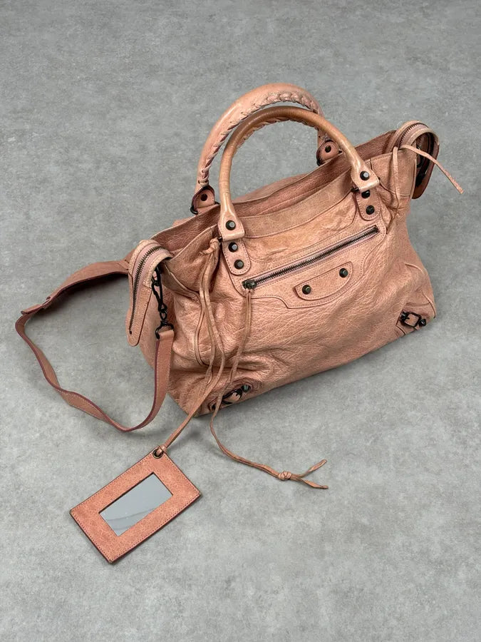 Balenciaga City Rose Leather Work Handle Bag TmsQOuS 1