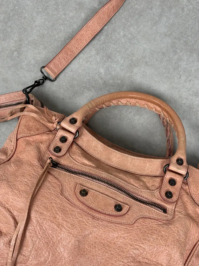 Balenciaga City Rose Leather Work Handle Bag TmsQOuS 13