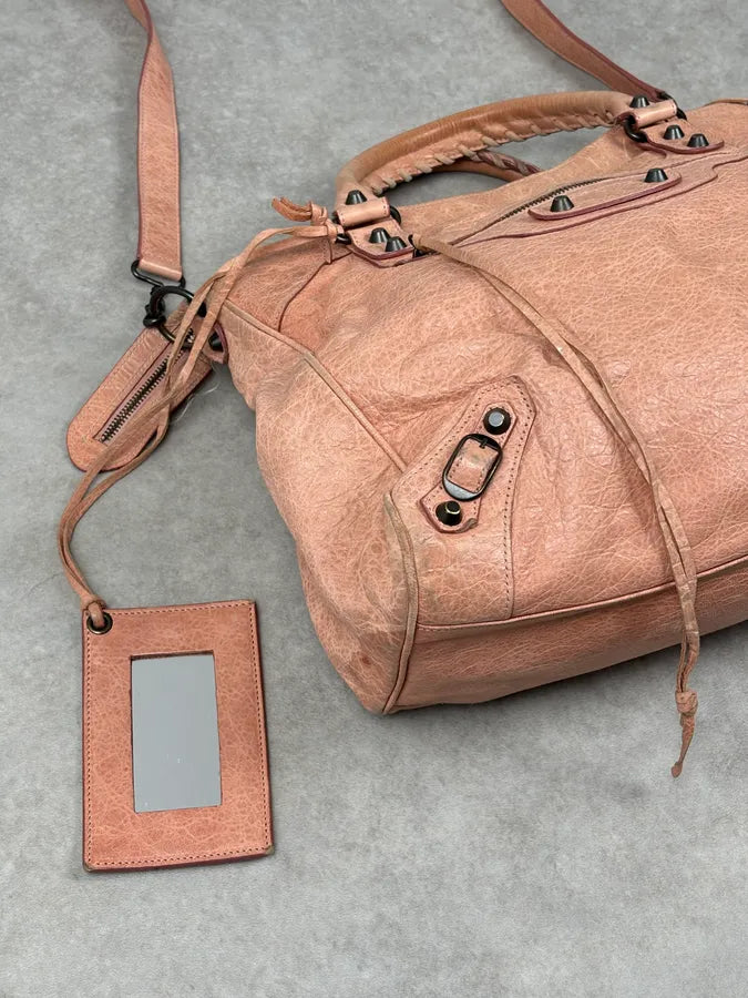Balenciaga City Rose Leather Work Handle Bag TmsQOuS 6
