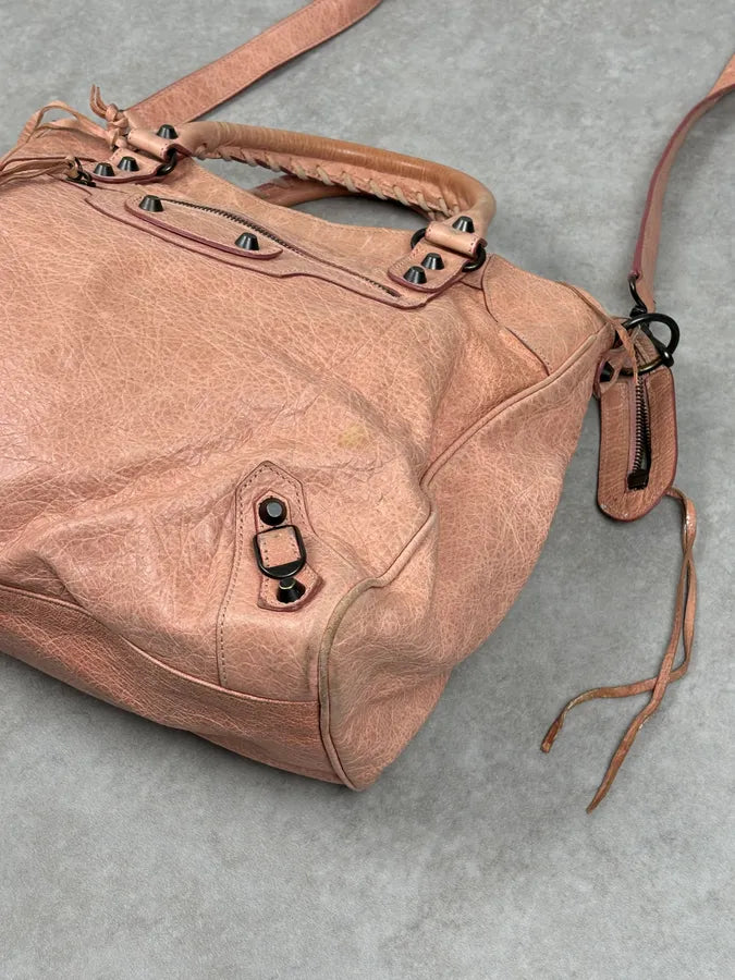 Balenciaga City Rose Leather Work Handle Bag TmsQOuS 5