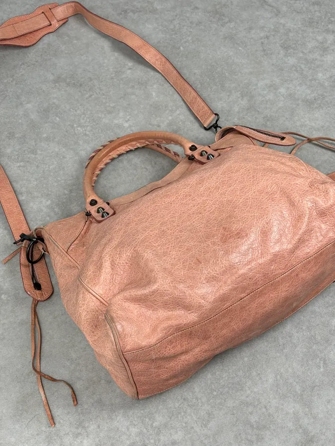 Balenciaga City Rose Leather Work Handle Bag TmsQOuS 10