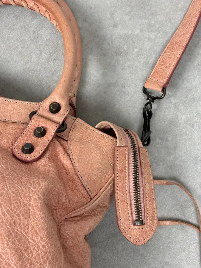 Balenciaga City Rose Leather Work Handle Bag TmsQOuS 7