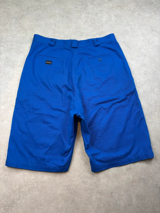 SS2020 Balenciaga Royal Blue Long Baggy Shorts bMQYefg 6