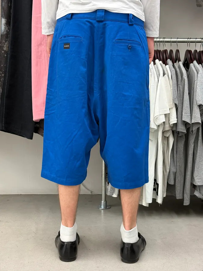 SS2020 Balenciaga Royal Blue Long Baggy Shorts bMQYefg 3