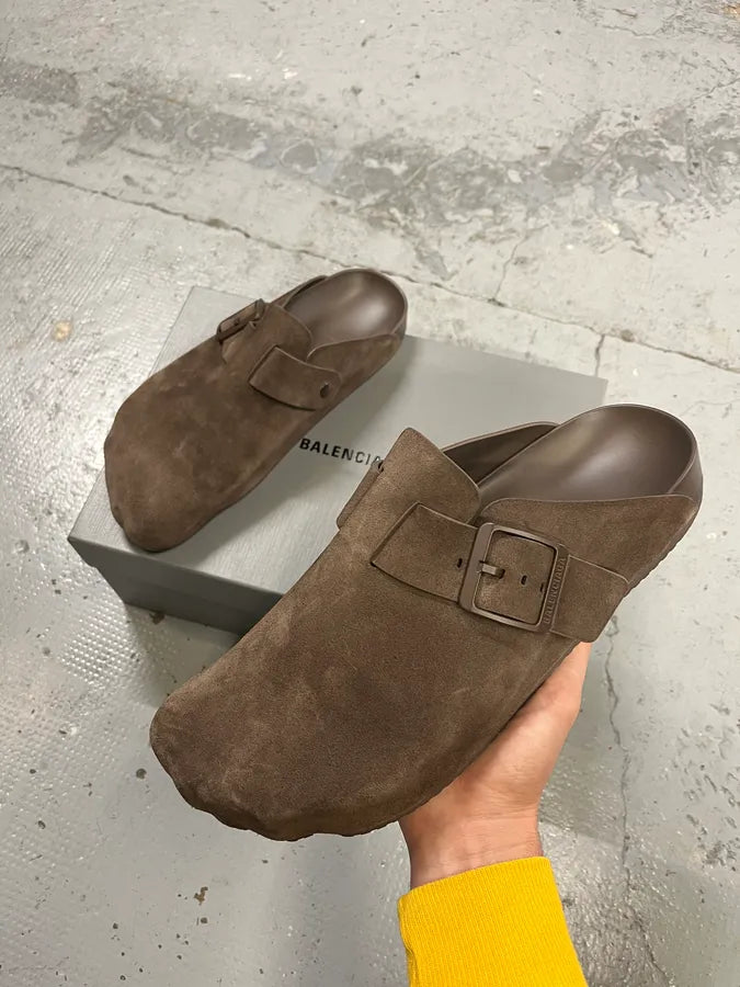 Balenciaga Sunday Light Brown Mule Shoes uFTrZfQ 0