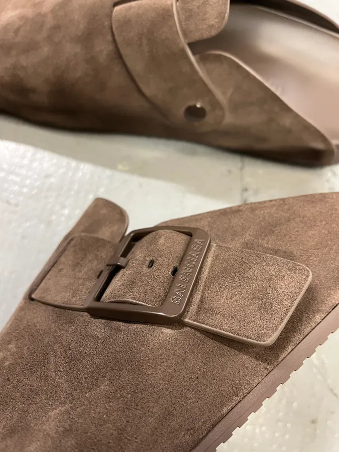 Balenciaga Sunday Light Brown Mule Shoes uFTrZfQ 5