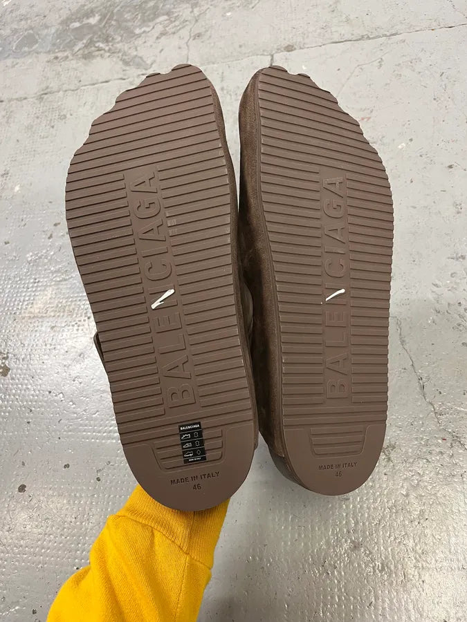 Balenciaga Sunday Light Brown Mule Shoes uFTrZfQ 7
