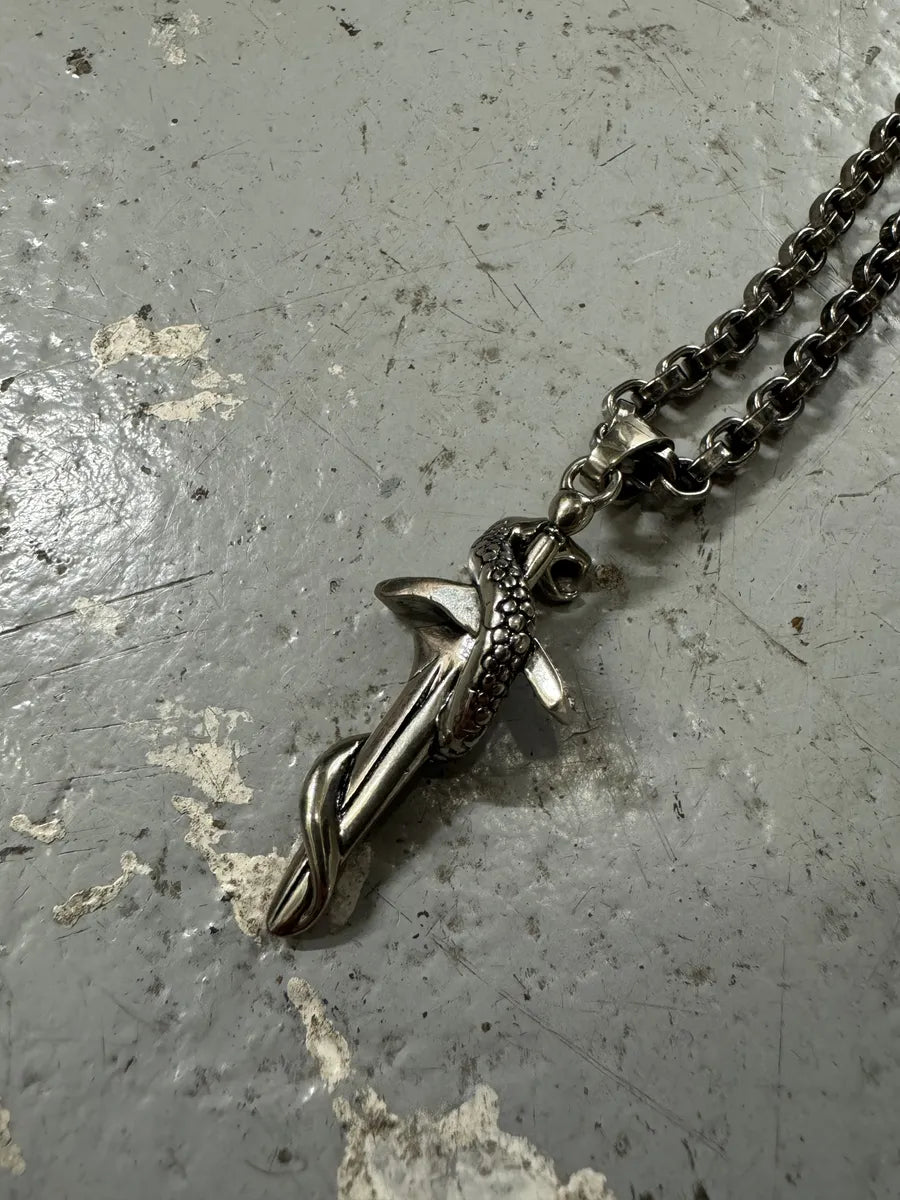 Balenciaga Sword Knight Pendant Necklace – Dolce Vita Hub Balenciaga Sword Knight Pendant Necklace – Dolce Vita Hub