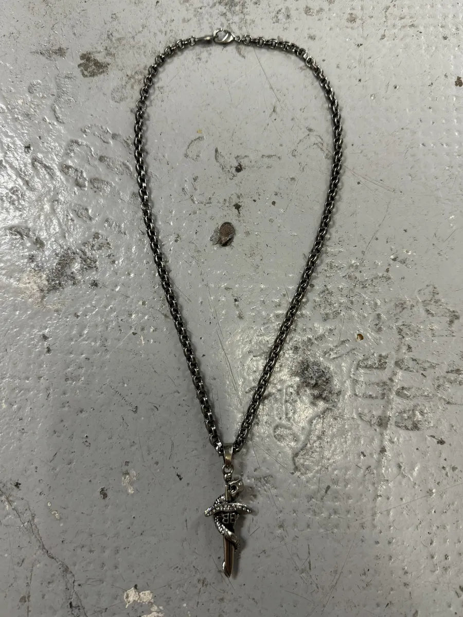 Balenciaga Sword Knight Pendant Necklace mViFXTo 7