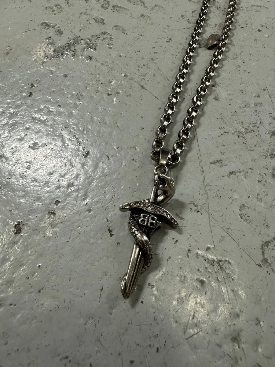 Balenciaga Sword Knight Pendant Necklace mViFXTo 8