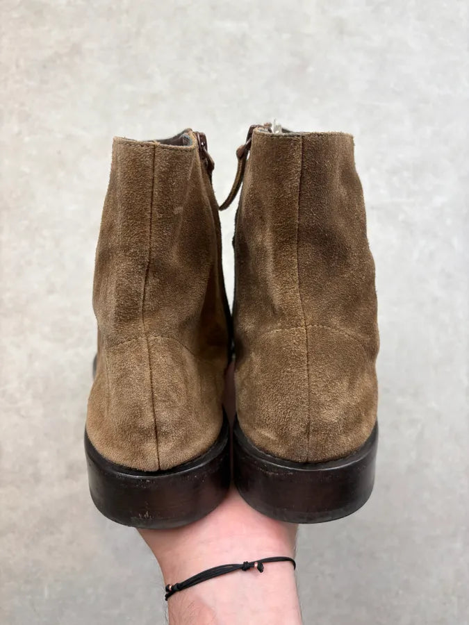Balenciaga Taupe Suede Leather Chelsea Boots EKuewwA 6