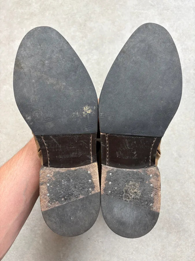 Balenciaga Taupe Suede Leather Chelsea Boots EKuewwA 7
