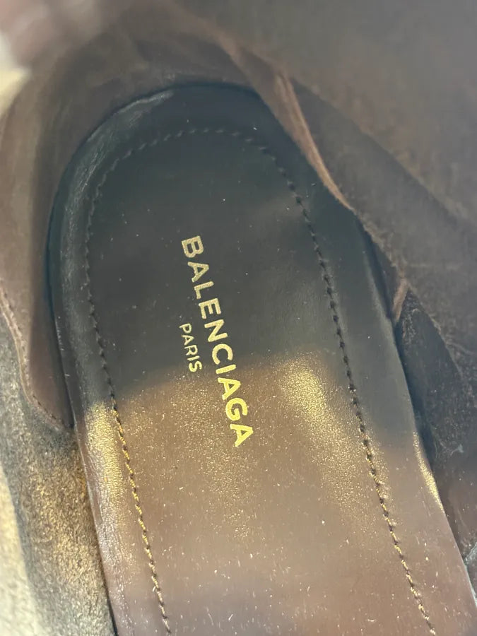 Balenciaga Taupe Suede Leather Chelsea Boots EKuewwA 9