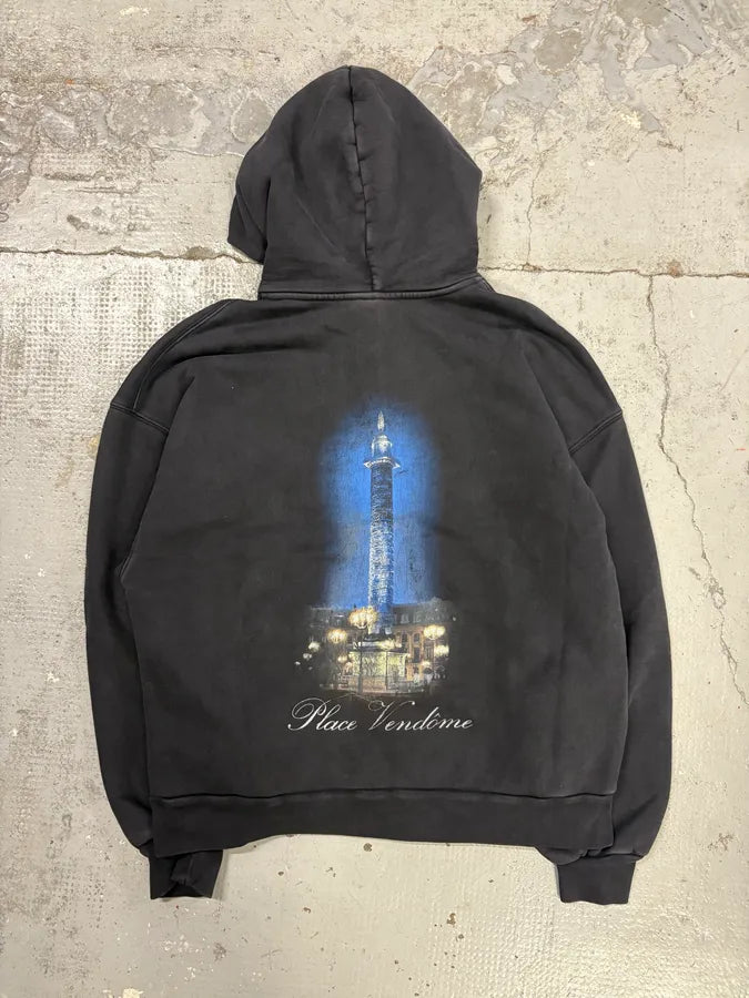 AW2024 Balenciaga Vogue Place Vendome Black Zip-up Hoodie FjmuDSF 4