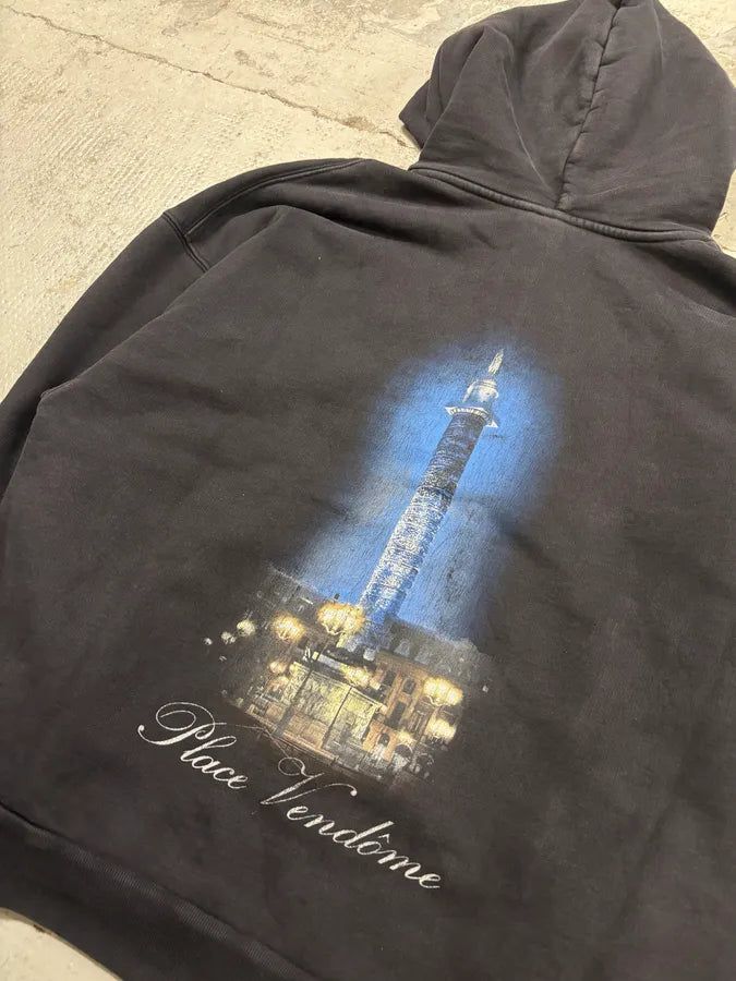 AW2024 Balenciaga Vogue Place Vendome Black Zip-up Hoodie FjmuDSF 5