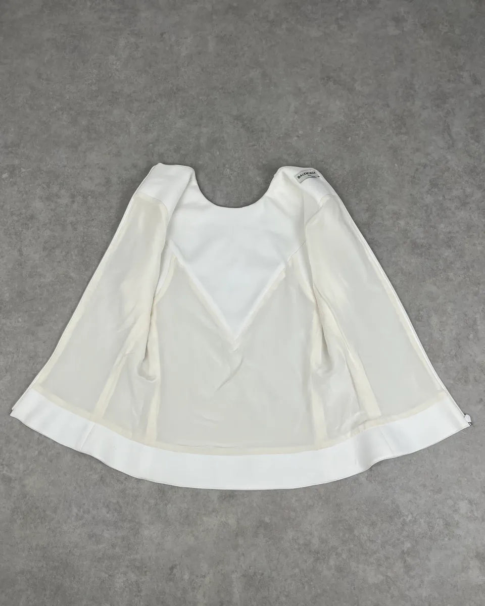 Balenciaga White Embossed Tank Top zKaSZRX 8