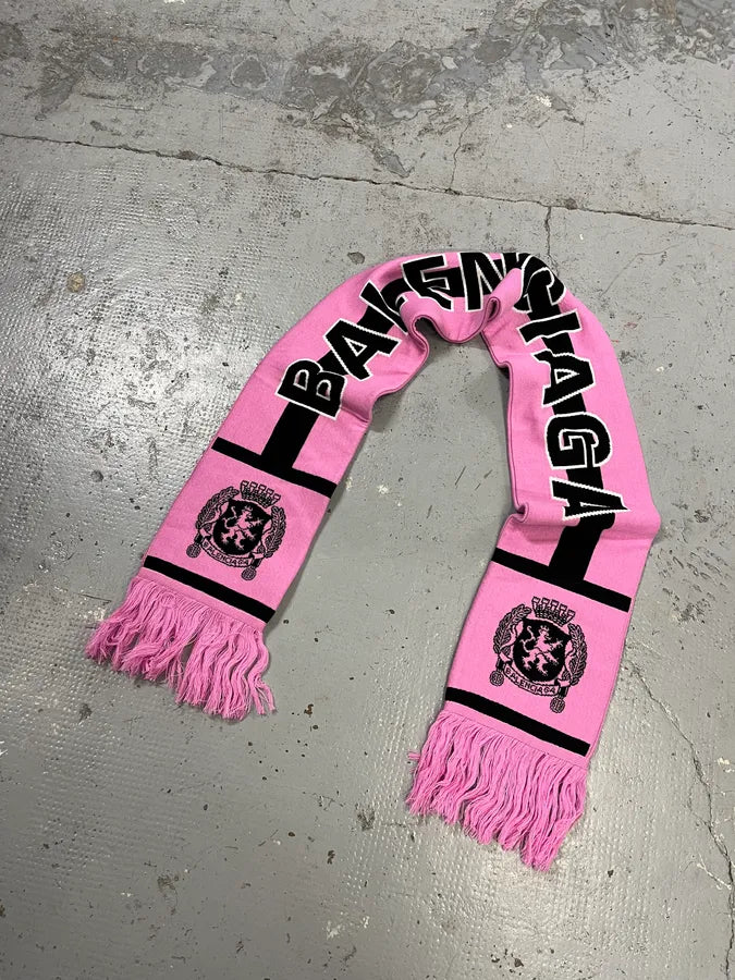 Balenciaga Wool Soccer Pink Scarf SAiwauV 2