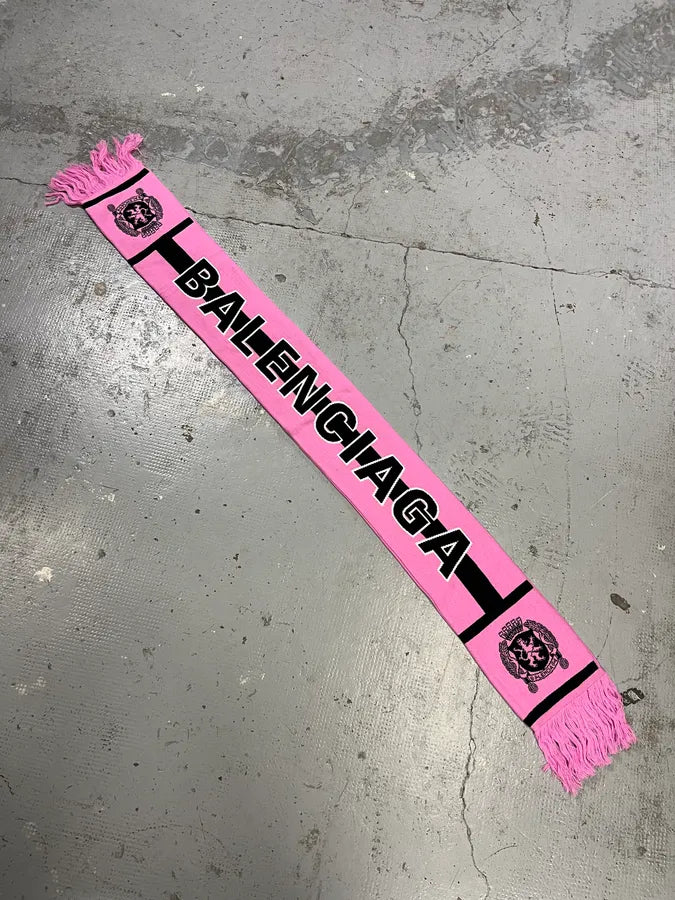 Balenciaga Wool Soccer Pink Scarf SAiwauV 4